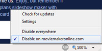 Απενεργοποίηση του AdBlock Plus για το moviemakeronline.com στον Internet Explorer